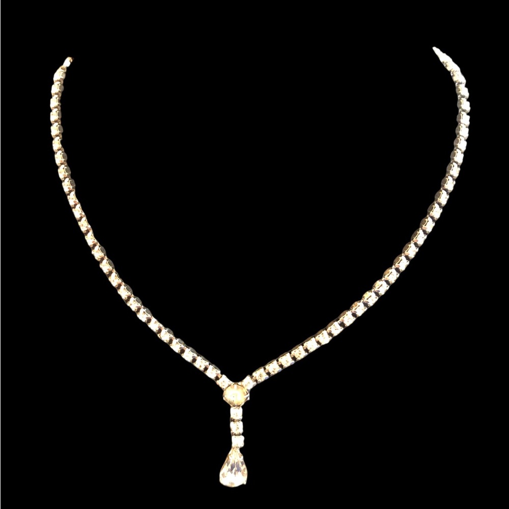 Rhinestone‎ Y2K Choker Drop Buckle Necklace